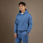 Hoodie and Jogger Set Two Piece Blue – Side Angle View