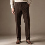 Dress Pants Striped Slim Fit Brown – Product Photo