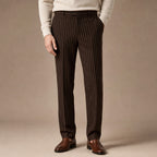 Dress Pants Striped Slim Fit in Brown – Tarlano Premium Menswear