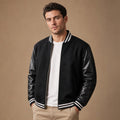 Drift Black Varsity Wool leather Sleeve Jacket For Men Black – Product Photo