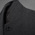 Ellington Wool Coat Charcoal – Fabric and Detail Close-Up