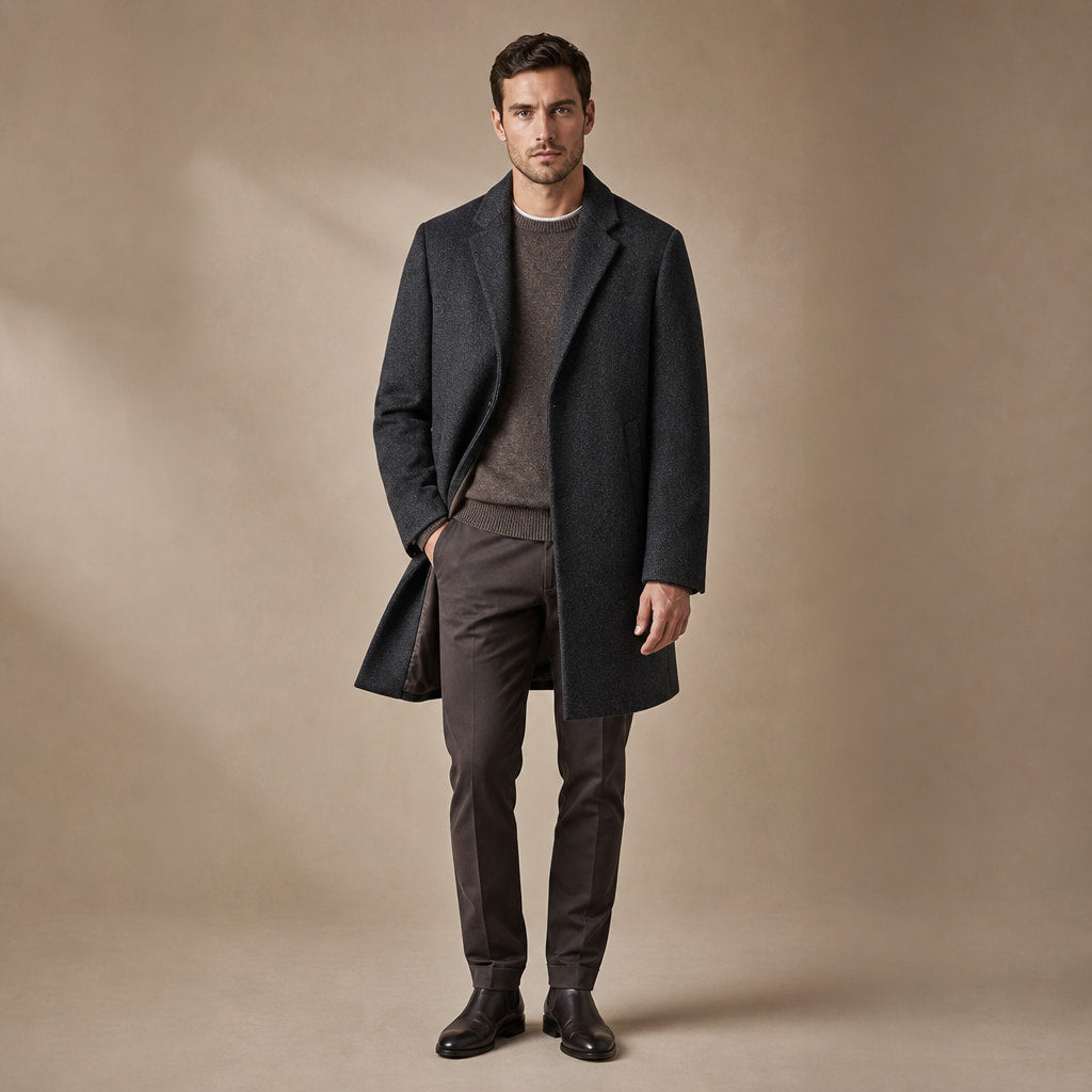 Ellington Wool Coat in Charcoal – Tarlano Premium Menswear