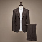Herringbone Suit Three Piece Coffee – Product Photo
