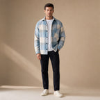 Plaid Flannel Overshirt Relaxed Fit Blue – Full Look