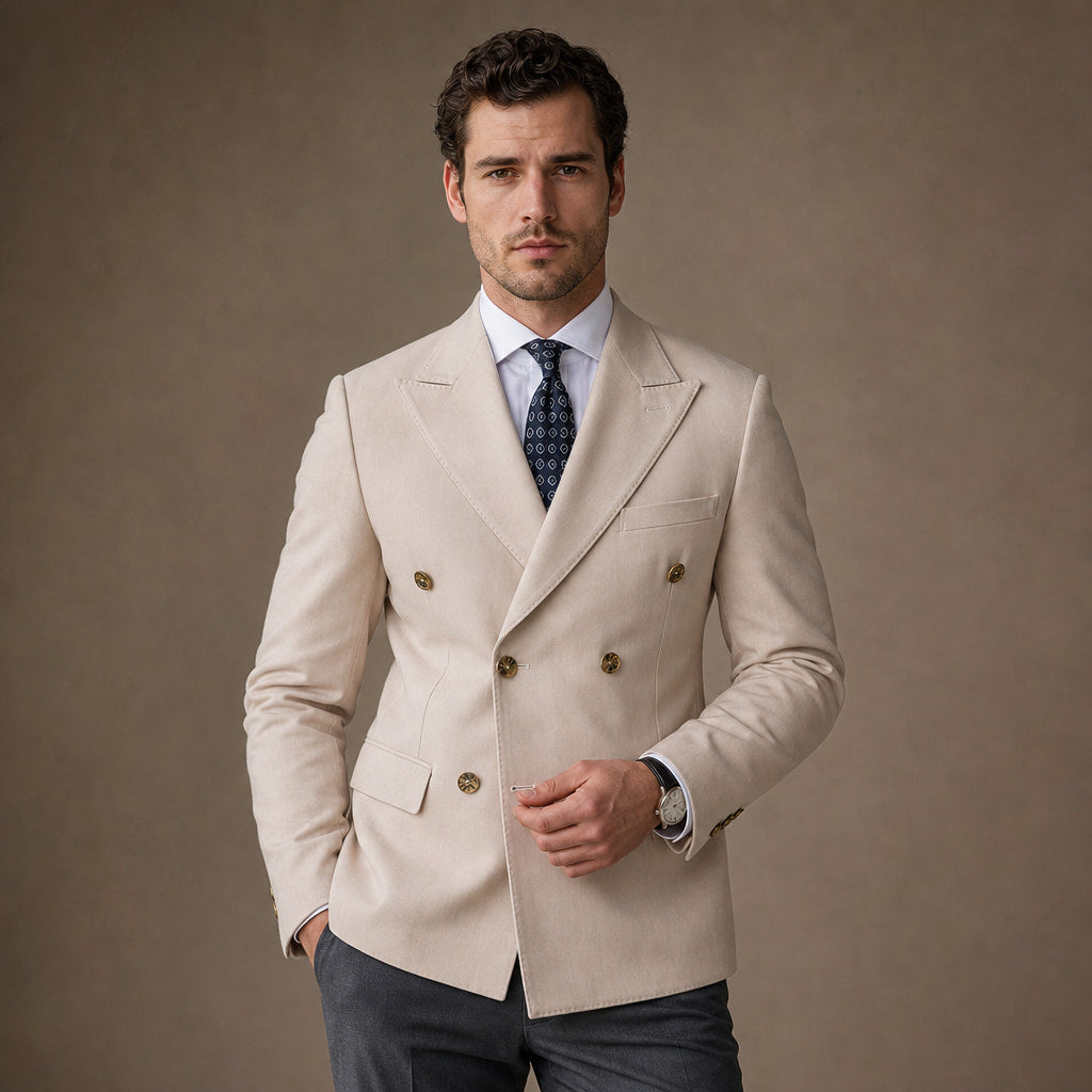 Blazer Half Lined Tailored Fit Apricot – Product Photo