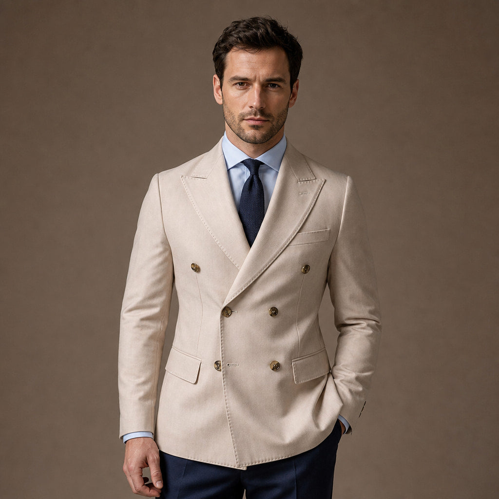 Blazer Half Lined Tailored Fit in Apricot – Tarlano Premium Menswear