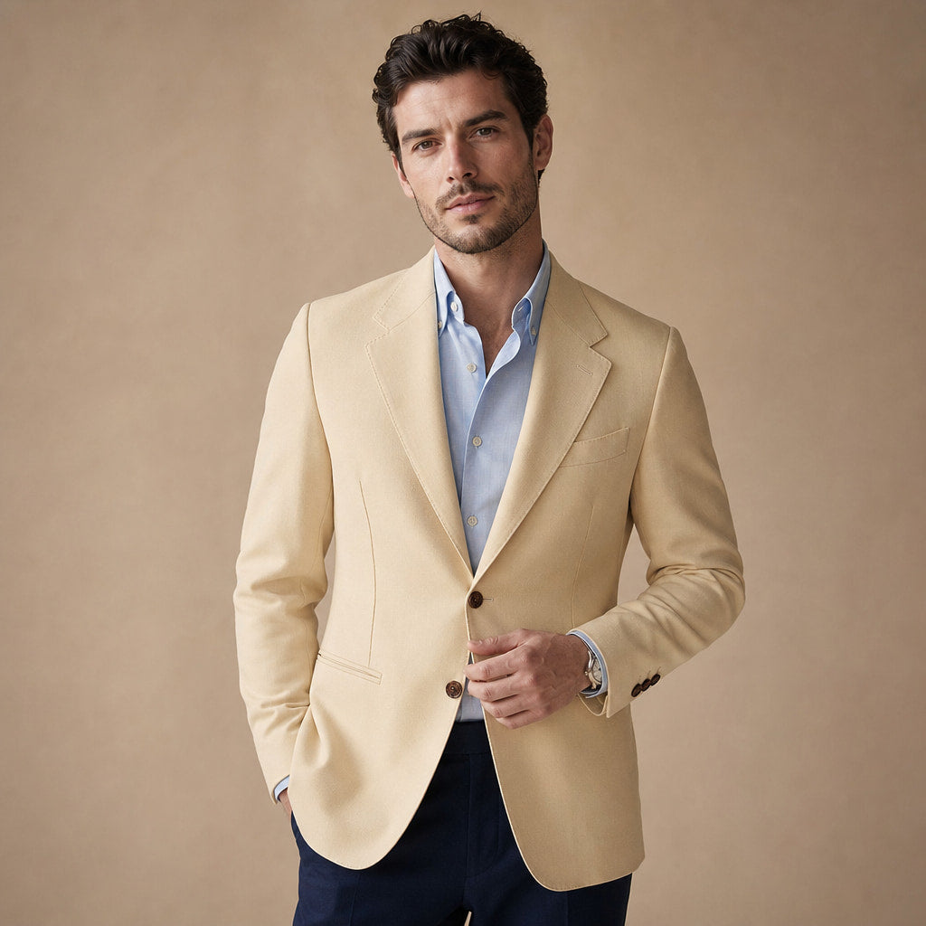 Blazer Half Lined Tailored Fit Beige – Product Photo