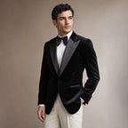 Blazer Half Lined Tailored Fit Black – Side Angle View