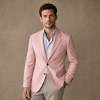 Blazer Half Lined Tailored Fit in Light Pink – Tarlano Premium Menswear