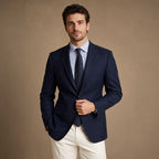 Blazer Half Lined Tailored Fit Navy – Product Photo