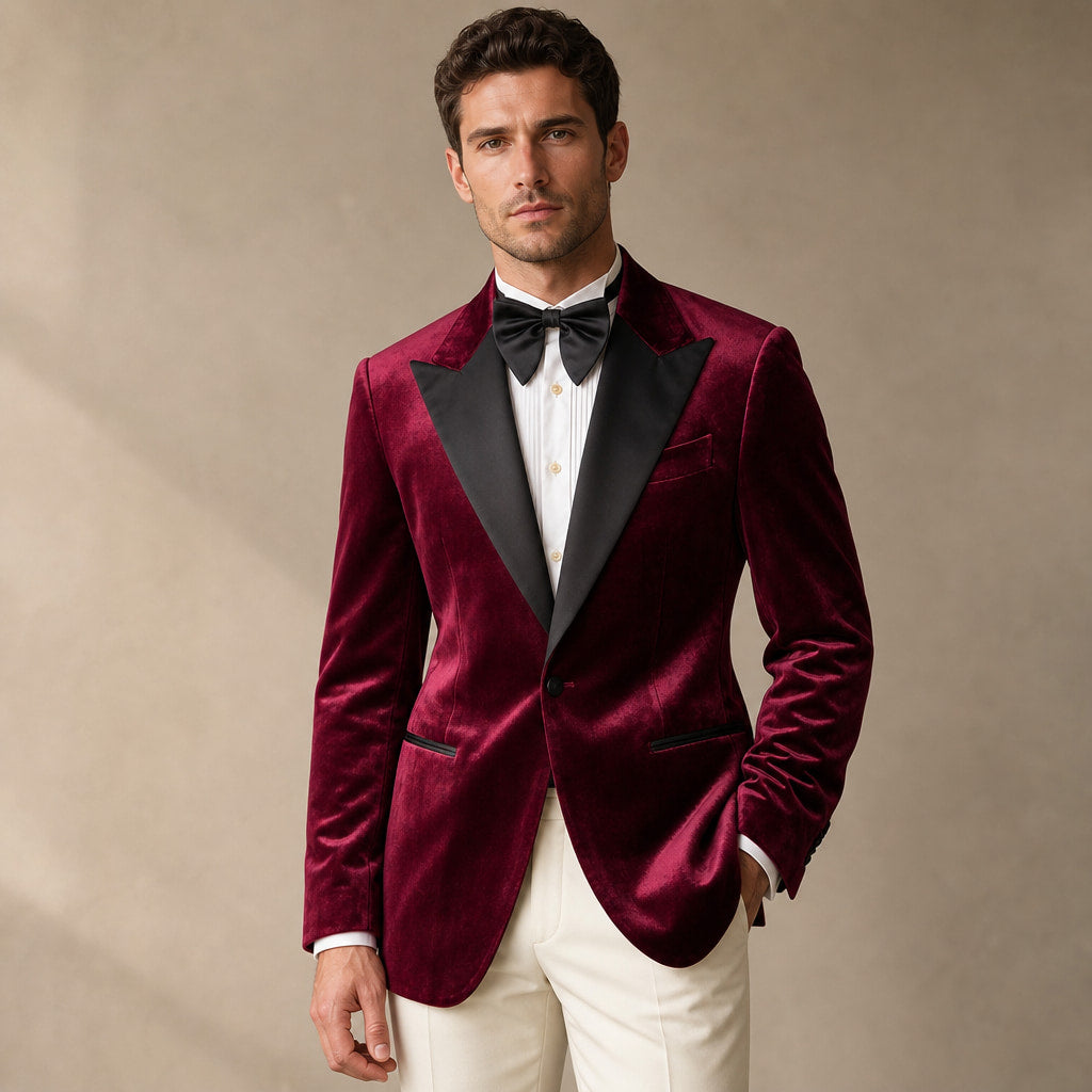 Blazer Half Lined Tailored Fit in Red – Tarlano Premium Menswear