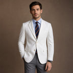 Blazer Half Lined Tailored Fit White – Product Photo