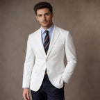 Blazer Half Lined Tailored Fit in White – Tarlano Premium Menswear