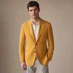 Blazer Half Lined Tailored Fit in Yellow – Tarlano Premium Menswear