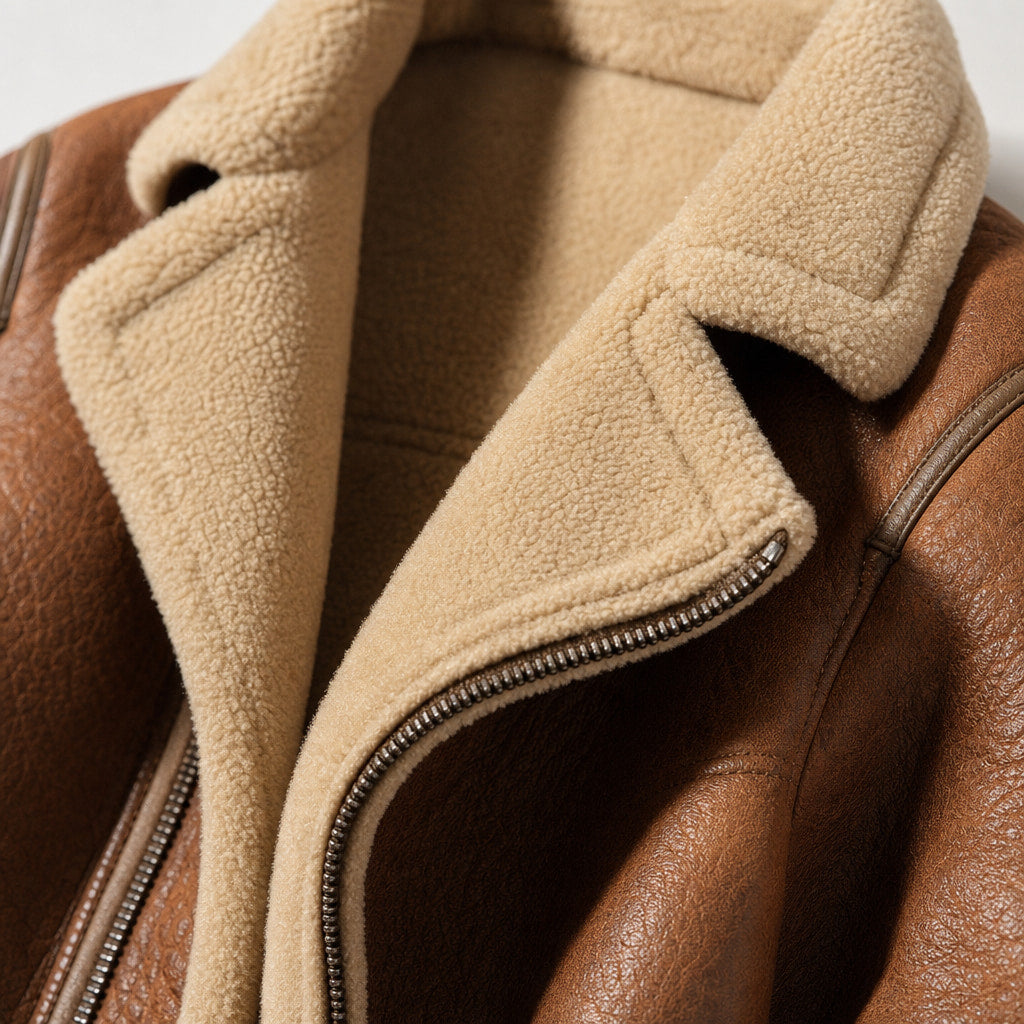 Frontier Aviator Jacket – Fabric and Detail Close-Up