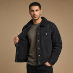 Hackney Sherpa Denim Jacket in Black – Tarlano Premium Menswear