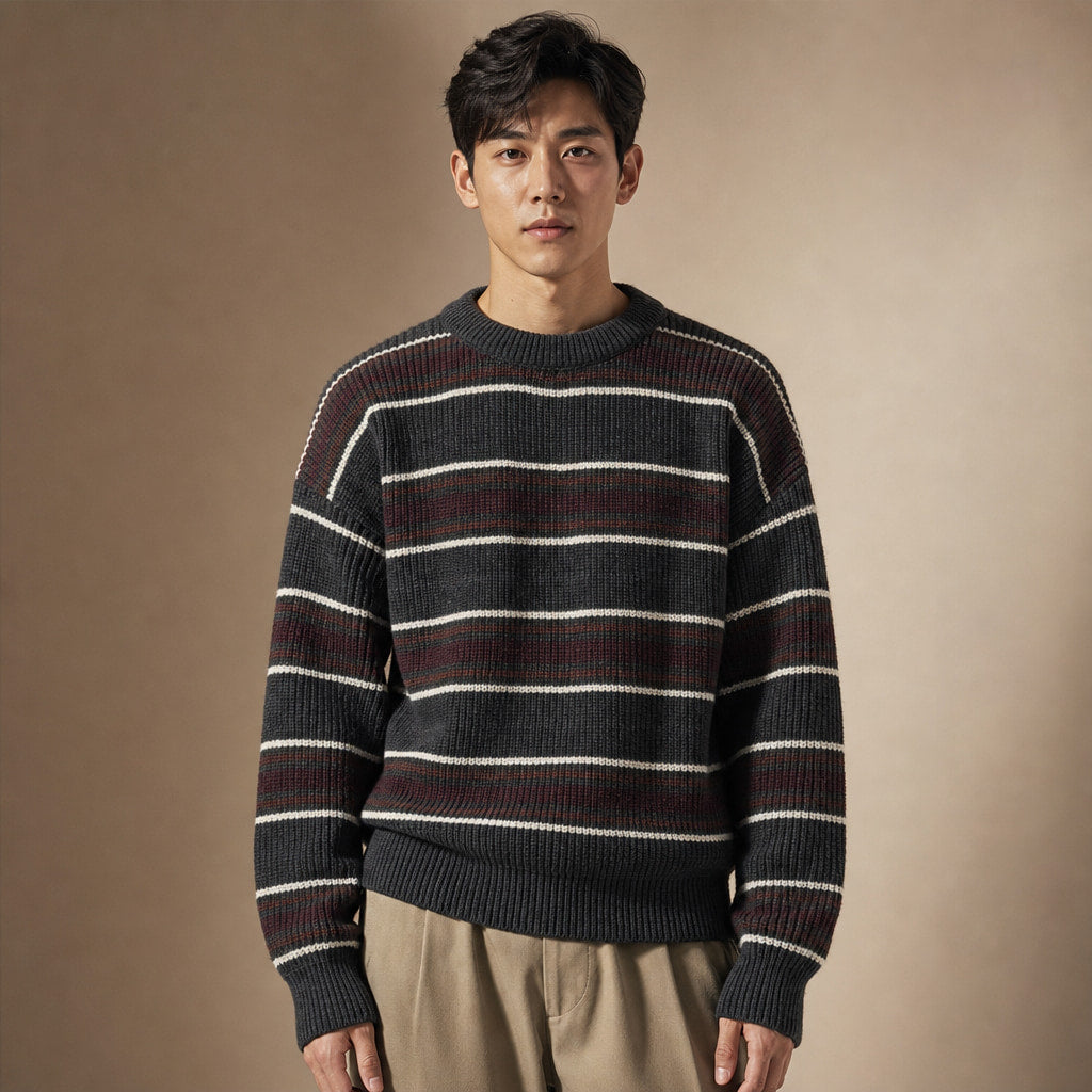 Halden Crewneck in Dark Gray – Tarlano Premium Menswear