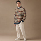 Halden Crewneck Khaki – Side Angle View