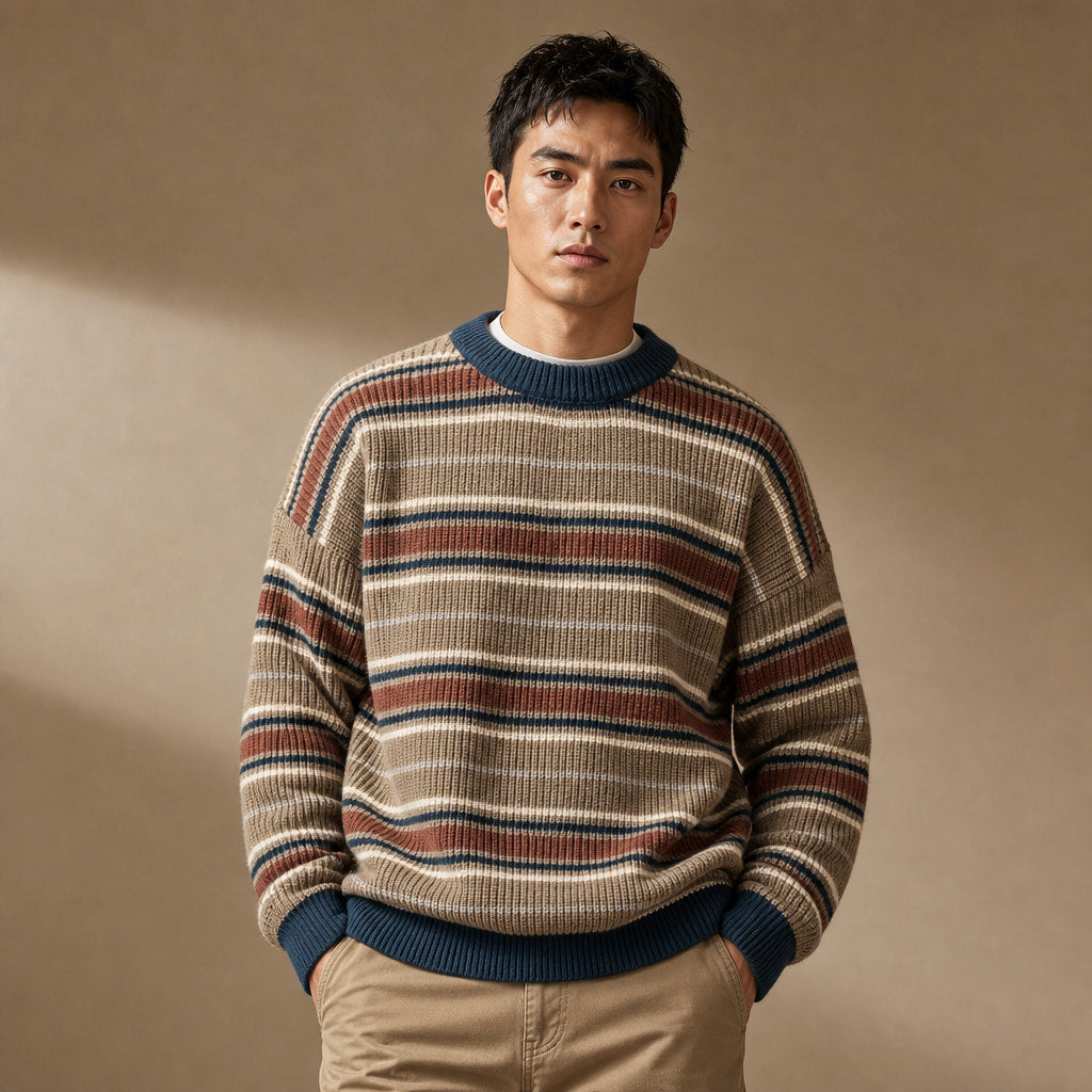 Halden Crewneck Khaki – Product Photo
