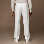 Dress Pants Pleated Front Modern Fit Ivory – Full Look