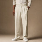 Dress Pants Pleated Front Modern Fit Khaki – Product Photo