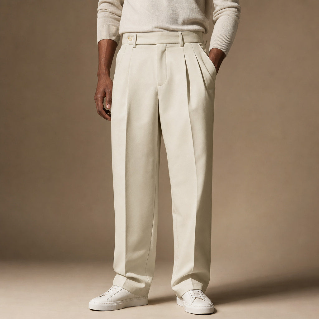 Dress Pants Pleated Front Modern Fit Khaki – Product Photo