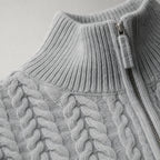 Harbor Knit Cardigan Gray – Fabric and Detail Close-Up