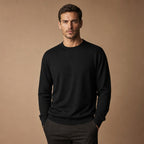 Harlow Wool Crewneck Black – Product Photo