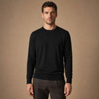Harlow Wool Crewneck in Black – Tarlano Premium Menswear