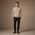 Harlow Wool Crewneck Champagne – Full Look
