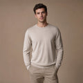 Harlow Wool Crewneck Champagne – Product Photo