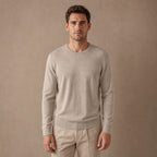 Harlow Wool Crewneck in Champagne – Tarlano Premium Menswear