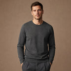 Harlow Wool Crewneck Graphite – Product Photo