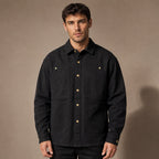 Highland Canvas Utility Longsleeve in Black – Tarlano Premium Menswear
