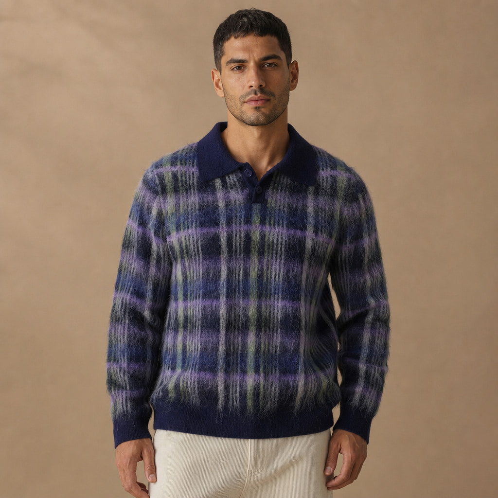 Highlands Heirloom Polo in Multicolor | Lavender – Tarlano Premium Menswear