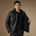 Hudson Fleece-Lined Jacket in Black – Tarlano Premium Menswear