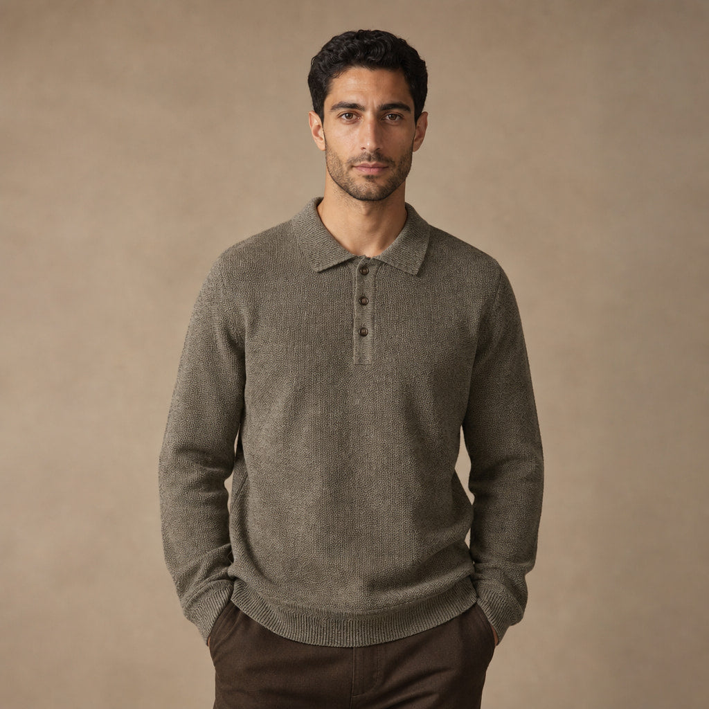 Kelby Knit Polo in Olive – Tarlano Premium Menswear