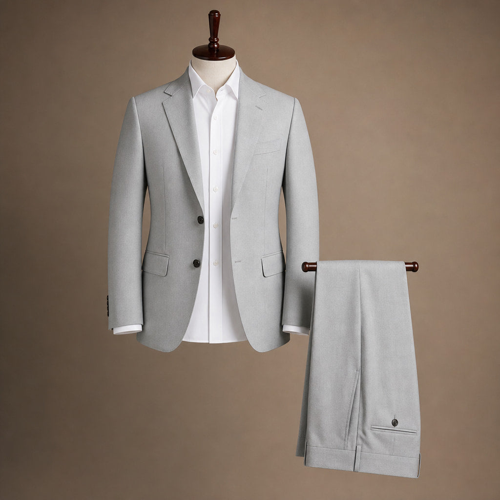 Three Piece Suit Shawl Lapel Slim Fit Grey – Product Photo