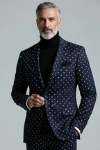Lancor | Polka Dot Suit Navy – Product Photo