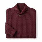 Langston Knit Sweater Burgundy – Product Photo