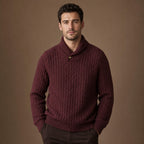 Langston Knit Sweater in Burgundy – Tarlano Premium Menswear