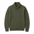 Langston Knit Sweater Military Green – Product Photo