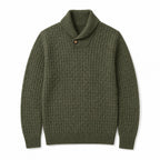 Langston Knit Sweater Military Green – Product Photo