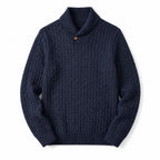 Langston Knit Sweater Navy – Product Photo