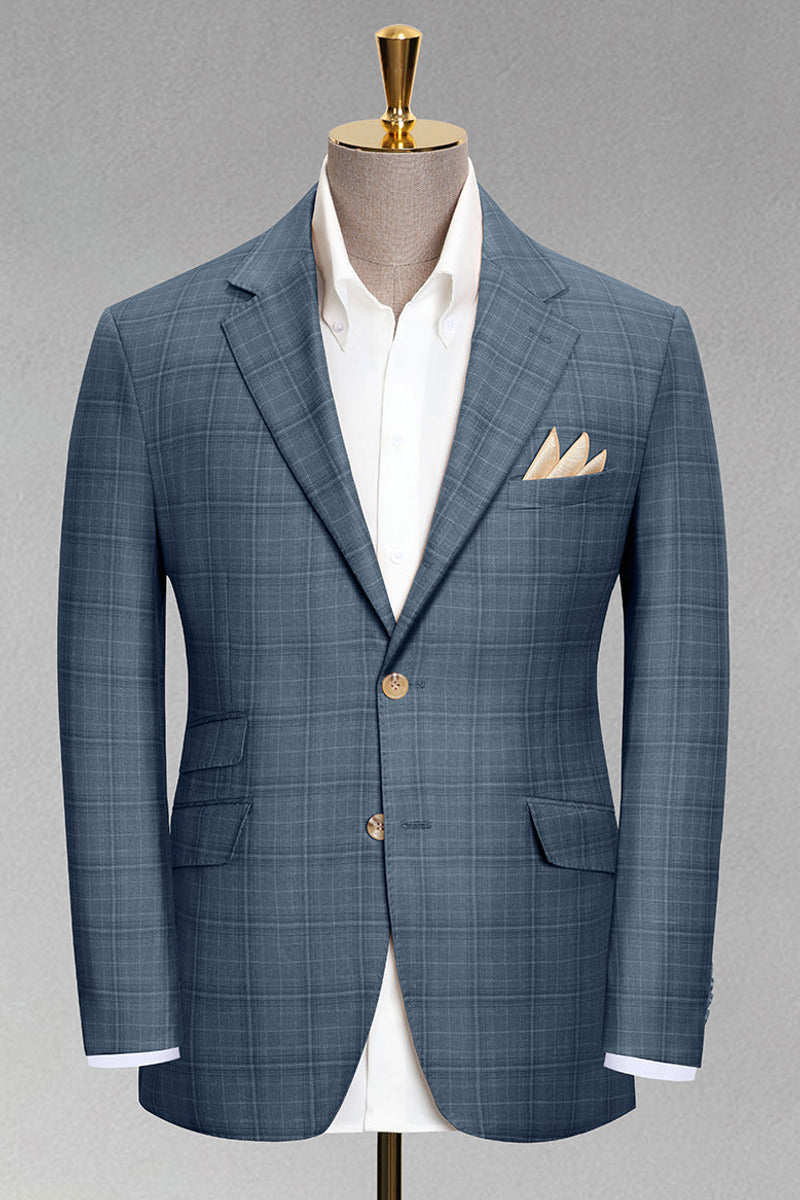 Lanmor | Check Blazer Notch Lapel – Product Photo