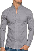 Lenmar | Dress Shirt Band Collar Slim Fit – Product Photo
