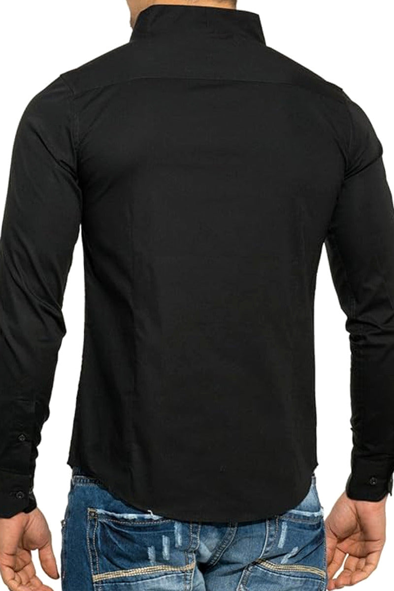 Lenmar | Dress Shirt Band Collar Slim Fit – Product Photo
