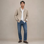 Linen Blazer Lightweight Open-Front in Khaki – Tarlano Premium Menswear