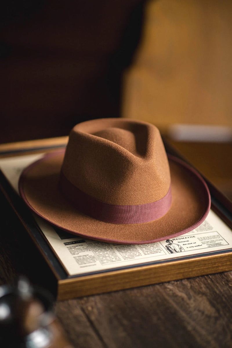 Lorvan | Fedora Hat Wool Blend Wide Brim – Product Photo