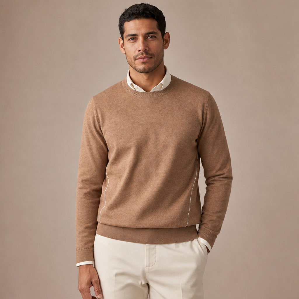 Marchetti Knit Crewneck in Camel – Tarlano Premium Menswear
